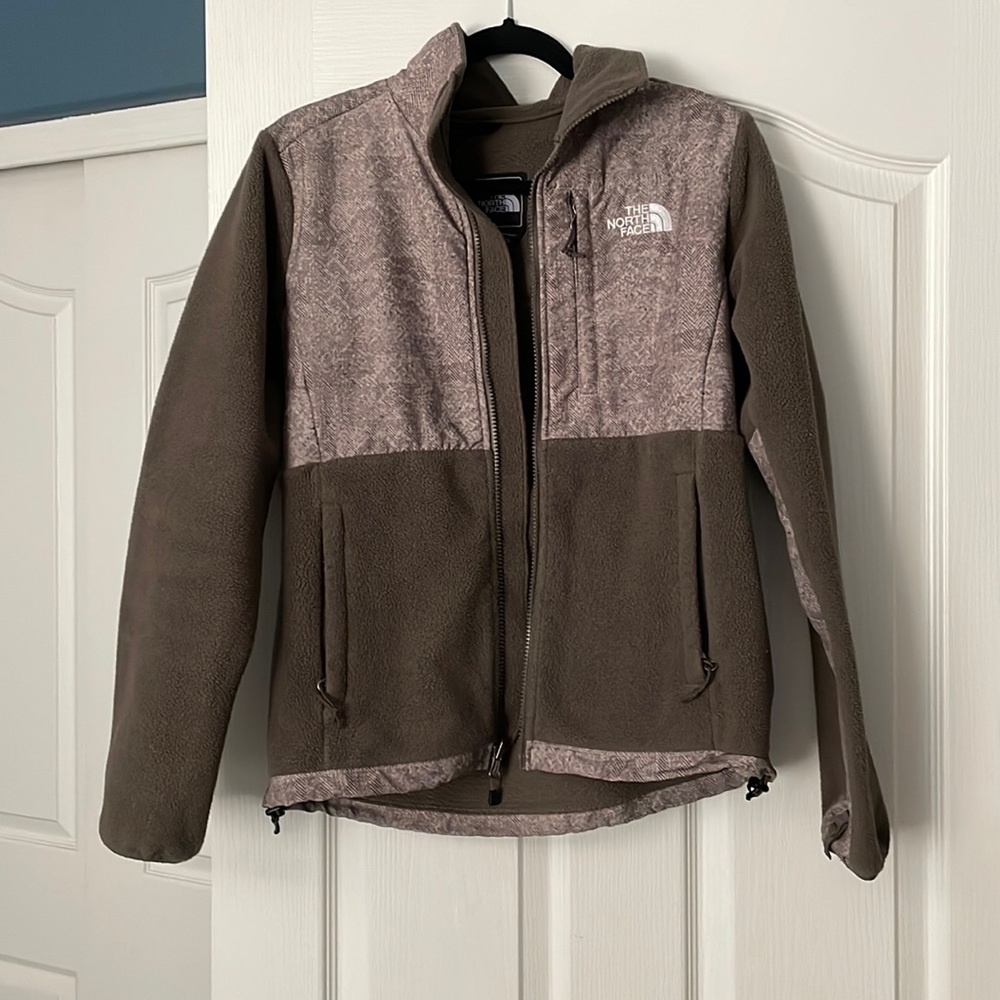 North Face Denali 2 Fleece Jacket Brown Printed Pattern